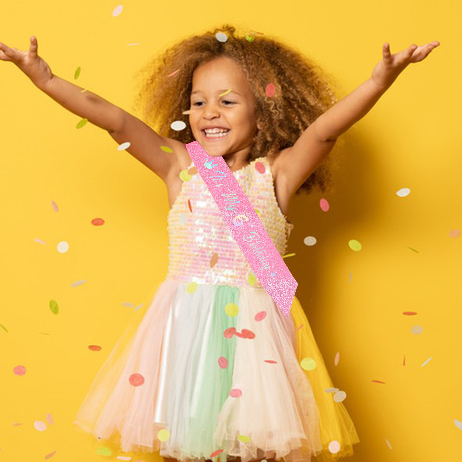 Birthday Sash Glitter - 5Pcs Glitter Happy Birthday Sash Pink