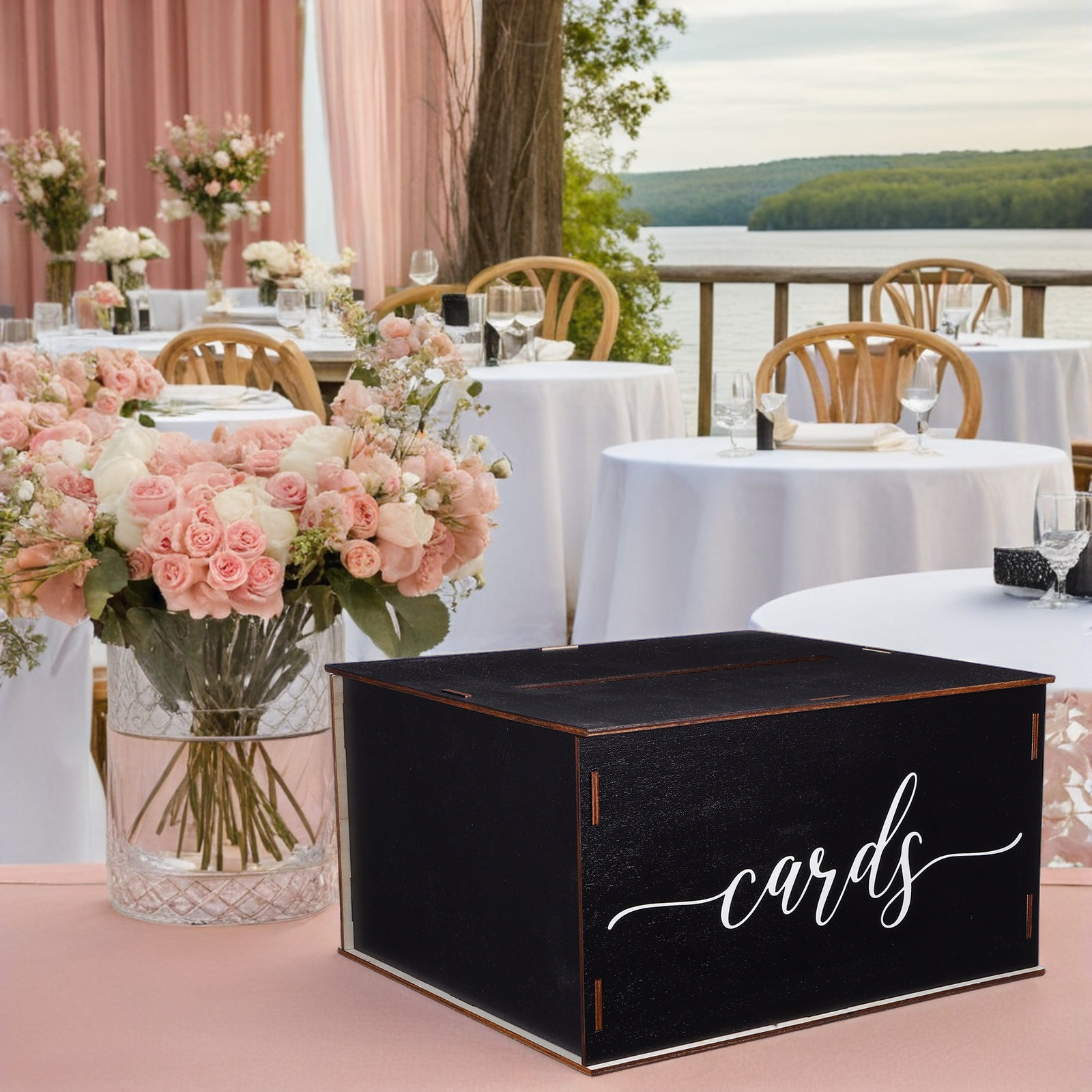 Wooden Card Box Wedding Rustic - огляд і ціна Event Party Box