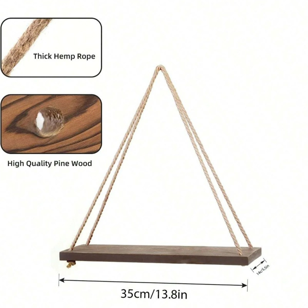 1Set Wood Hanging Shelves Swin - огляд і ціна Flower Wall Panel