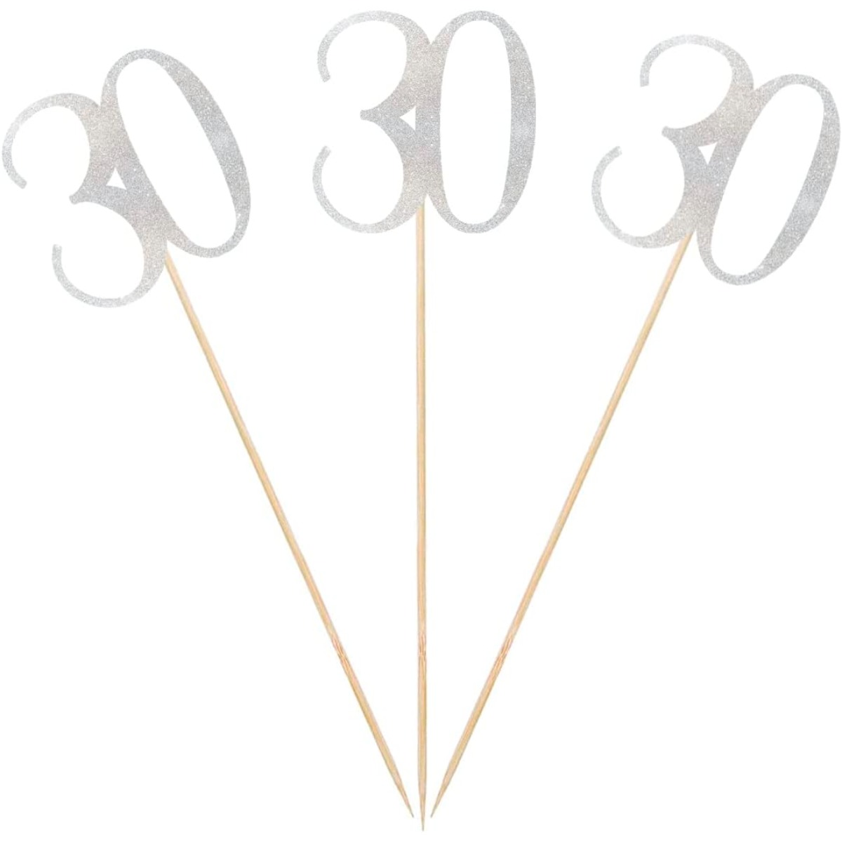 9pcs Silver Glitter 30th Birth - огляд і ціна Centerpiece Stick