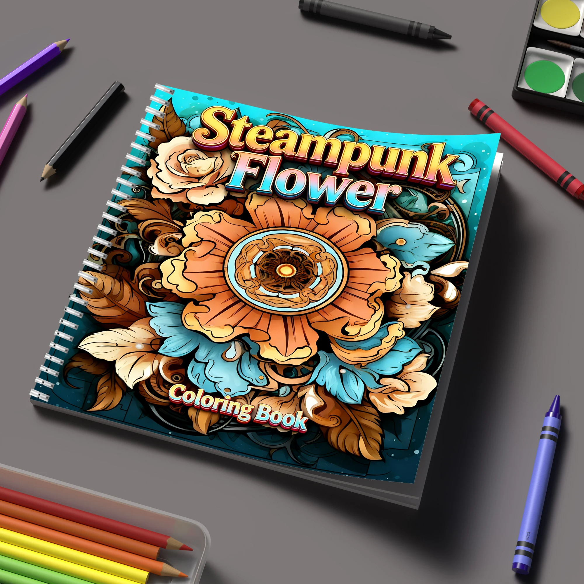 Coloring Book Steampunk Flower - огляд і ціна Supply Event