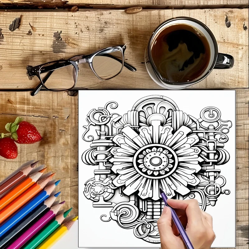 Coloring Book Steampunk Flower - огляд і ціна Supply Event