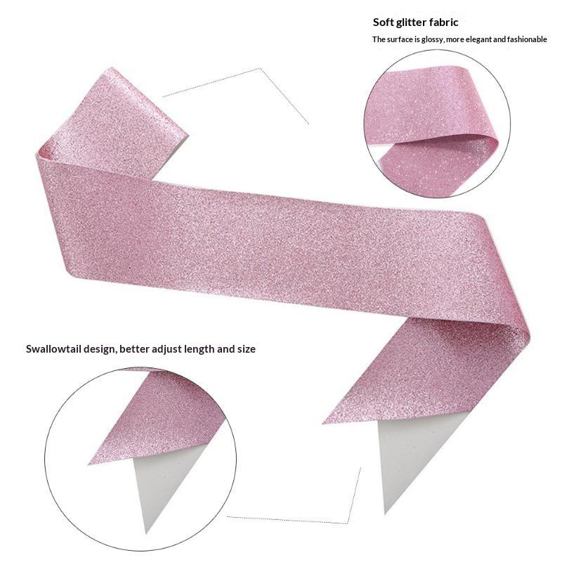 Glitter Blank Satin Sash DIY M - огляд і ціна Birthday Sash Glitter